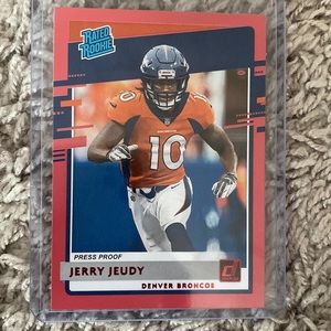 Jerry Jeudy rated rookie, red parallel, Don Russ